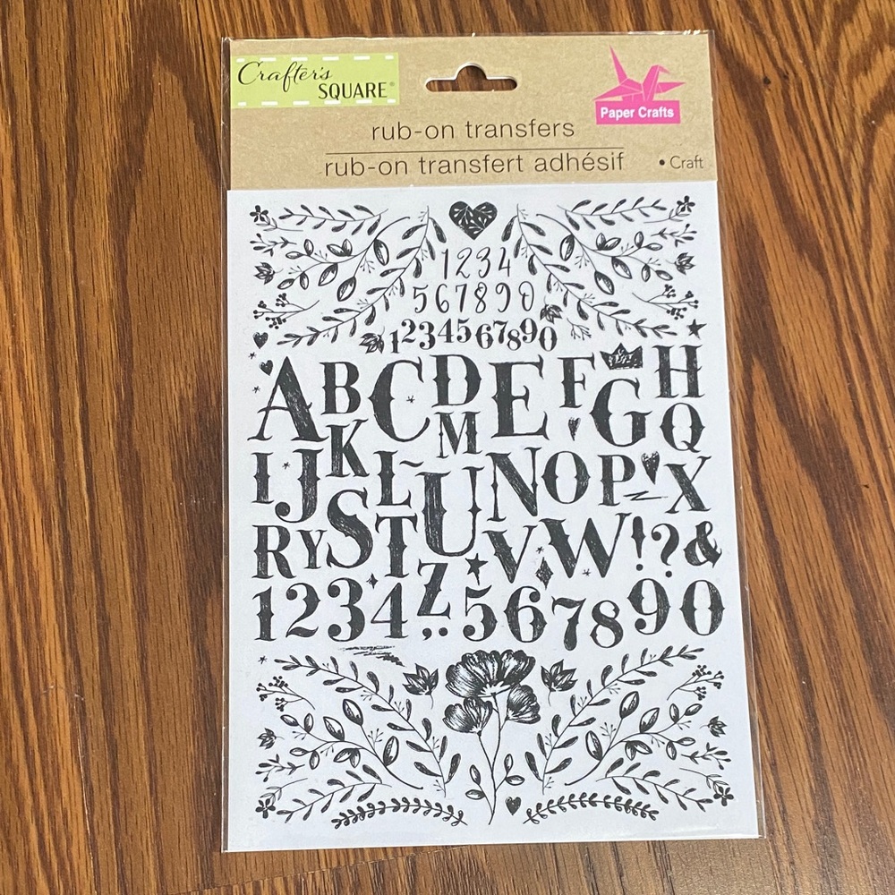 Crafter's Square Black Rub-On Transfers
